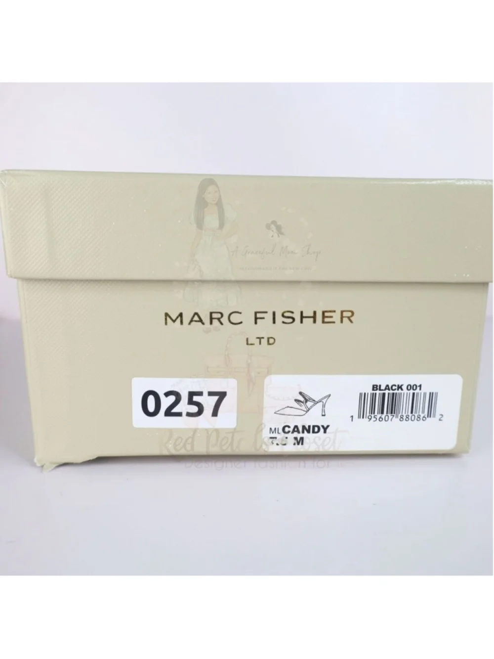 Marc Fisher LTD. Women's Candy High Heel Mules Black Size 7.5- 0257